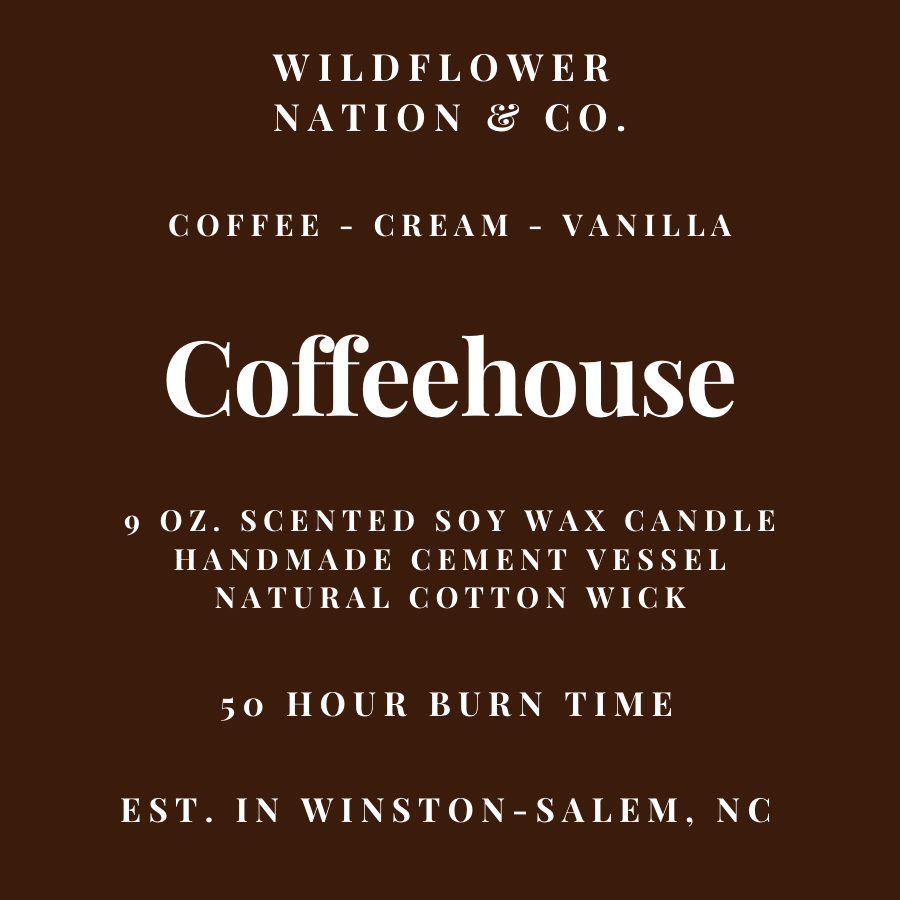 Coffeehouse - Handmade Vessel - 9 oz. Soy Wax Candle