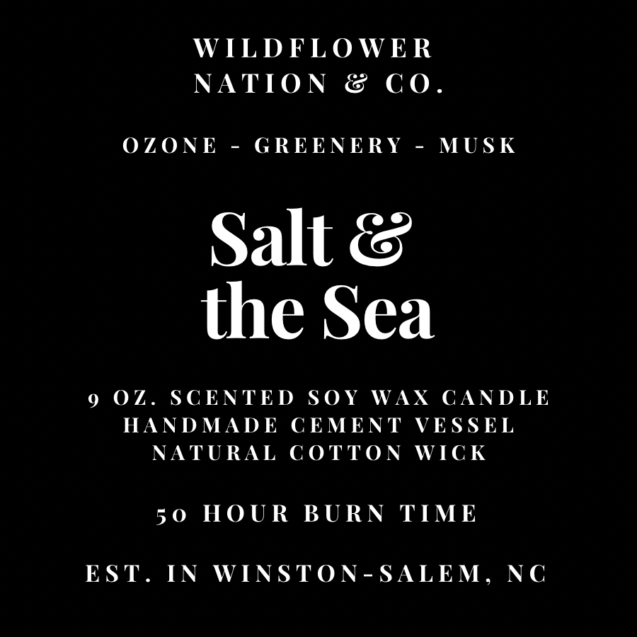 Salt & the Sea - Handmade Vessel - 9 oz. Soy Wax Candle