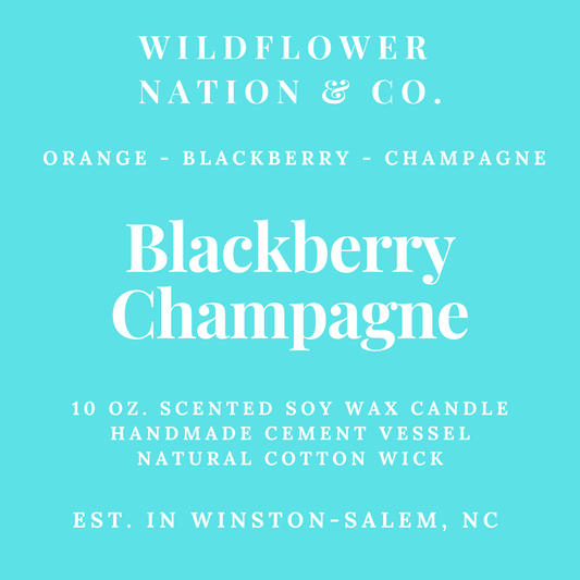 Blackberry Champagne - Handmade 10 oz. Soy Wax Candle