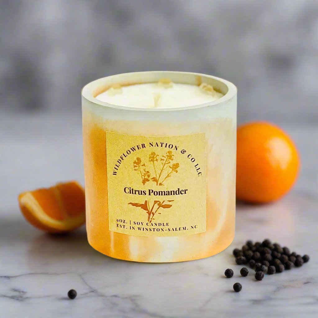 Citrus Pomander - Zesty Lemon, Sweet Orange,  Herbal Notes, Fresh Floral Blend