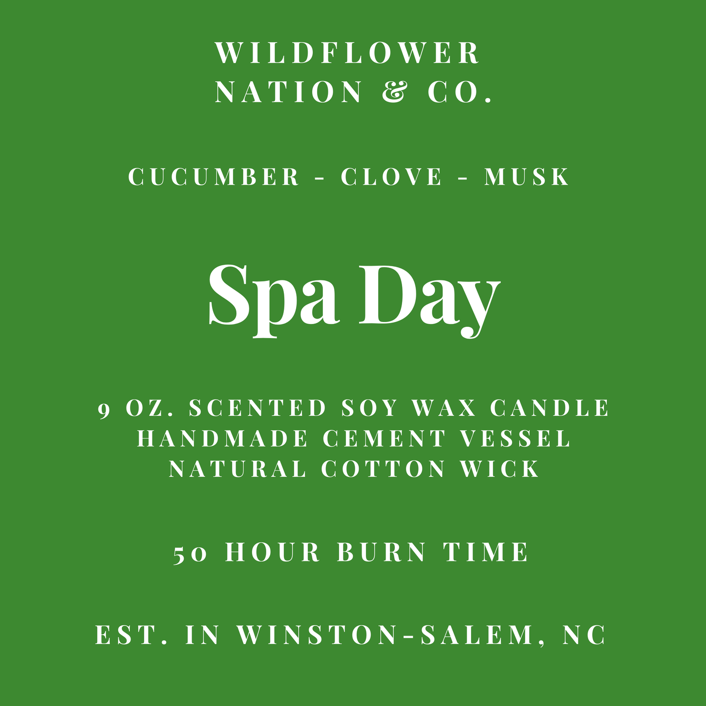 Spa Day - Handmade Vessel - 9 oz. Soy Wax Candle